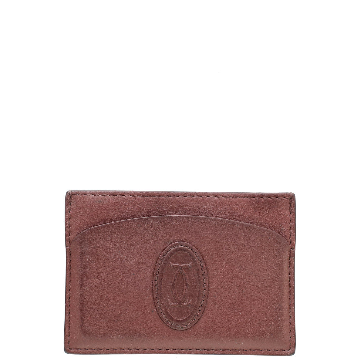 Cartier Burgundy Must De Cartier Card Holder