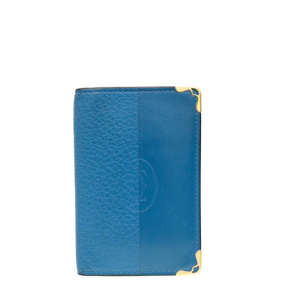 Cartier Bright Blue Must De Cartier Card Holder