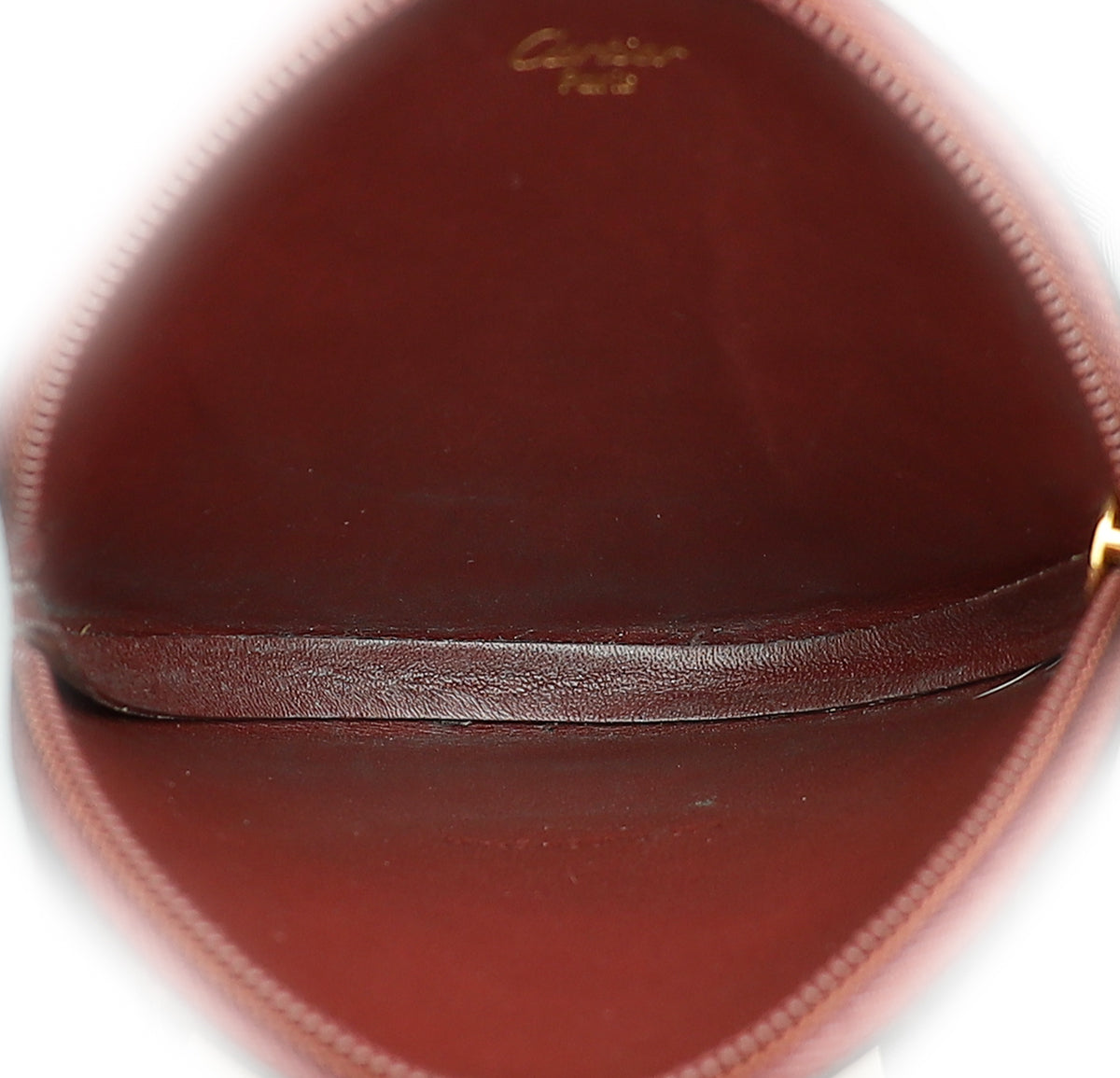 Cartier Burgundy Must de Cartier Round Coin Purse