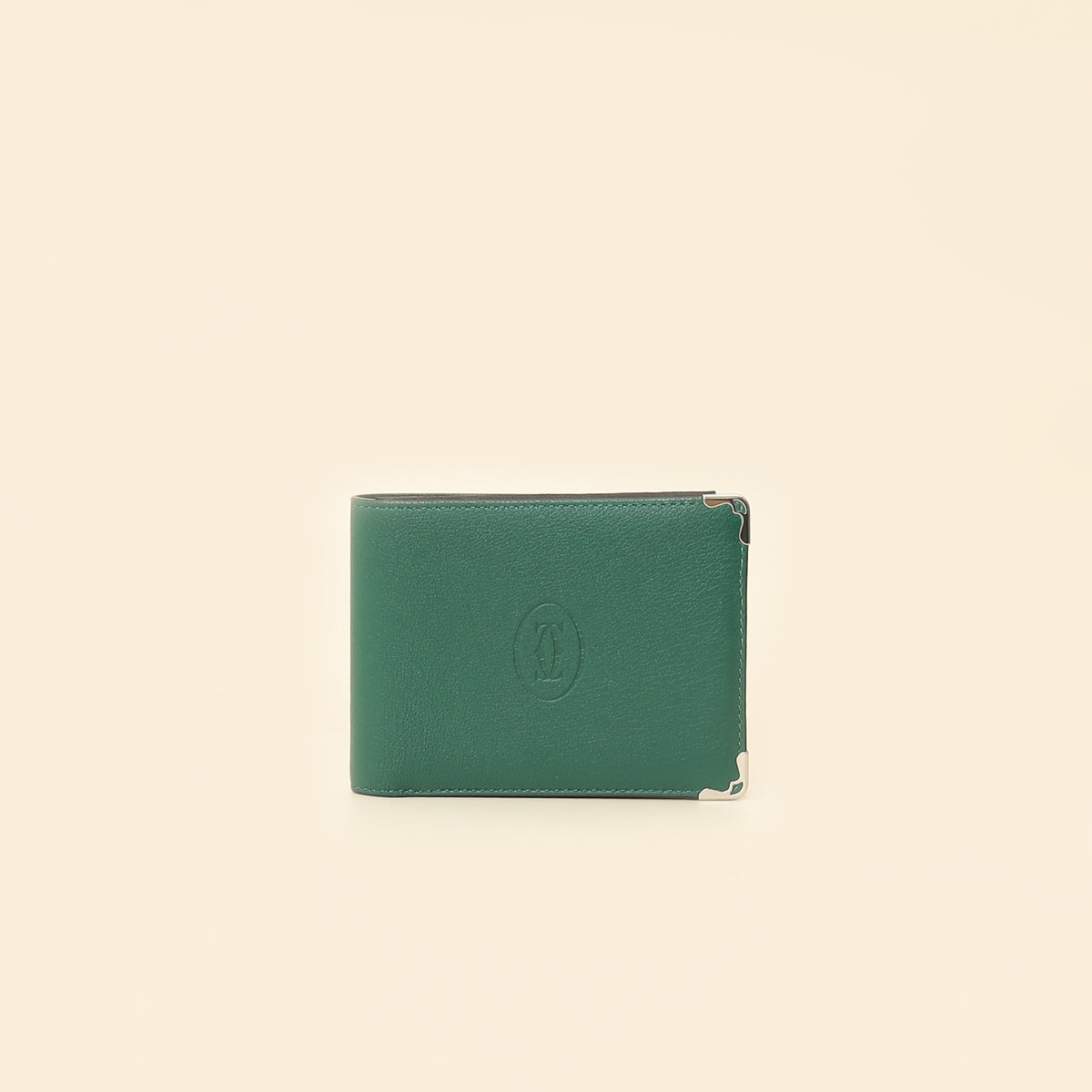 Cartier Green Must de Cartier Wallet W/ MMR Initials-Cartier-THE CLOSET