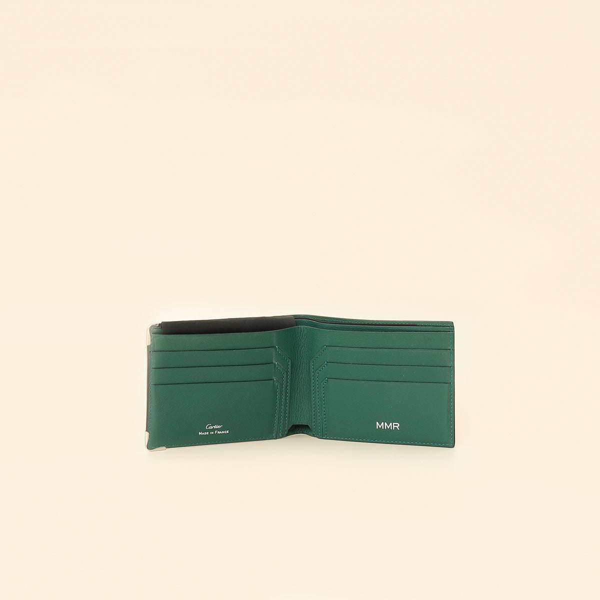Cartier Green Must de Cartier Wallet W/ MMR Initials-Cartier-THE CLOSET