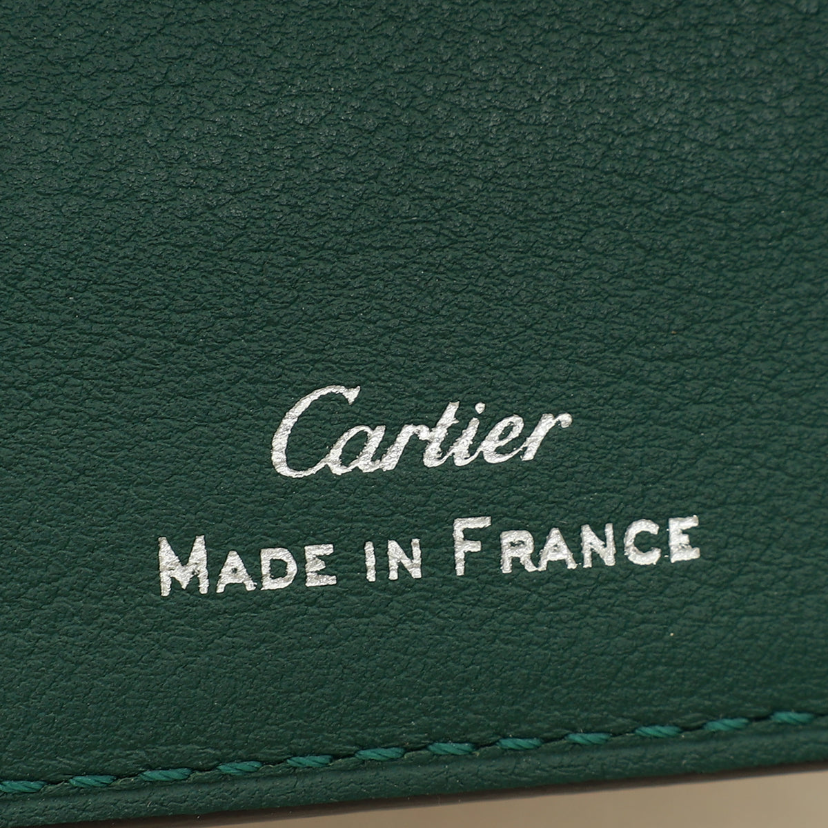Cartier Green Must de Cartier Wallet W/ MMR Initials-Cartier-THE CLOSET