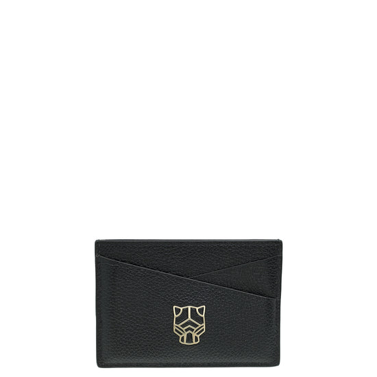 Cartier Black Panthère Graphique de Cartier Simple Card Holder