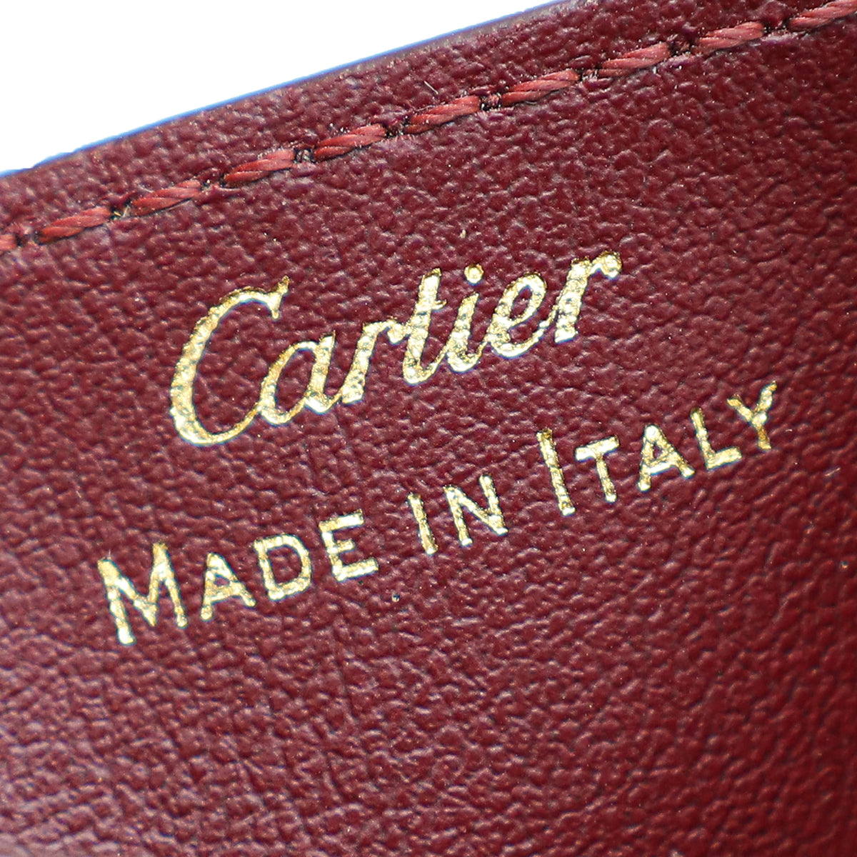 Cartier Burgundy Must De Cartier Card Holder