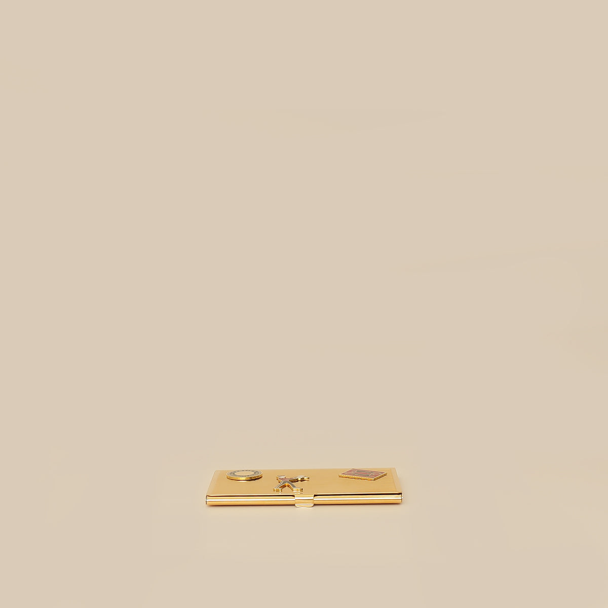 Cartier Diabolo De Lacquered Golden-Finish Metal Card Holder-Cartier-THE CLOSET