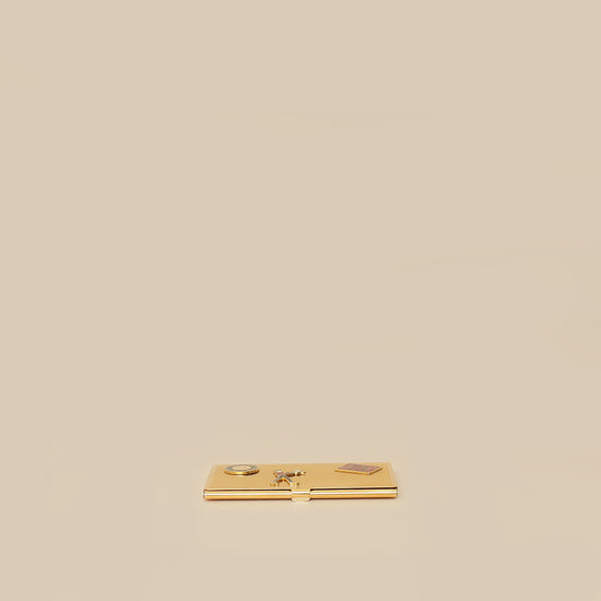 Cartier Diabolo De Lacquered Golden-Finish Metal Card Holder-Cartier-THE CLOSET