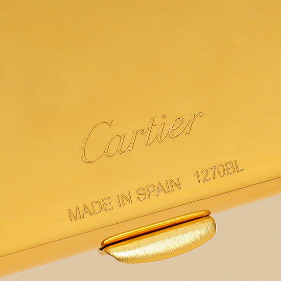 Cartier Diabolo De Lacquered Golden-Finish Metal Card Holder-Cartier-THE CLOSET