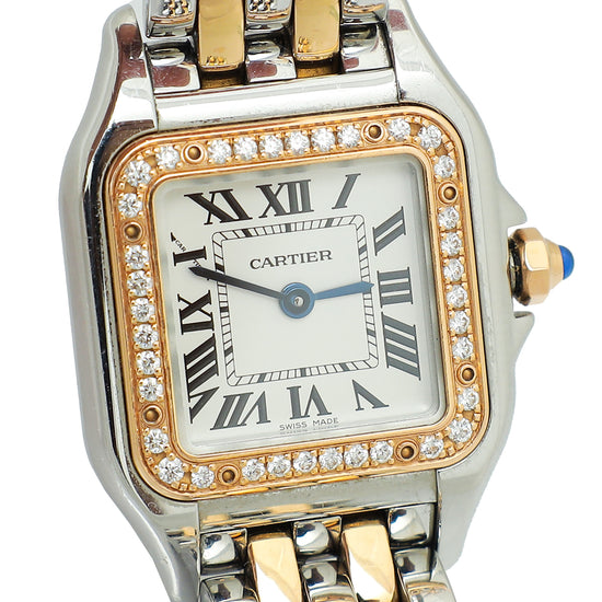 Cartier 18K Rose Gold ST.ST Diamond Panthère De Cartier Small Model Watch