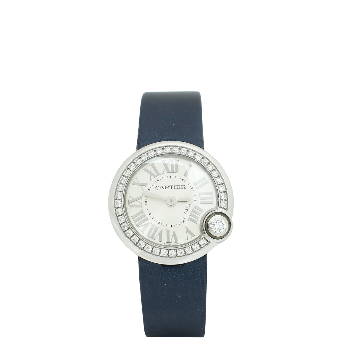 Cartier Steel Diamond Ballon Blanc 26mm Quartz Watch-Cartier-THE CLOSET