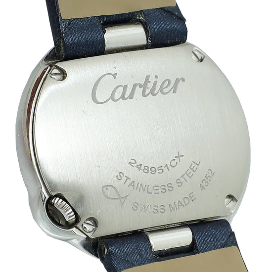 Cartier Steel Diamond Ballon Blanc 26mm Quartz Watch