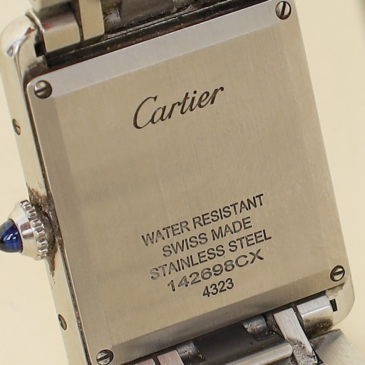 Cartier Stainless Steel Tank Must de Cartier Large Model Quartz Watch-Cartier-THE CLOSET