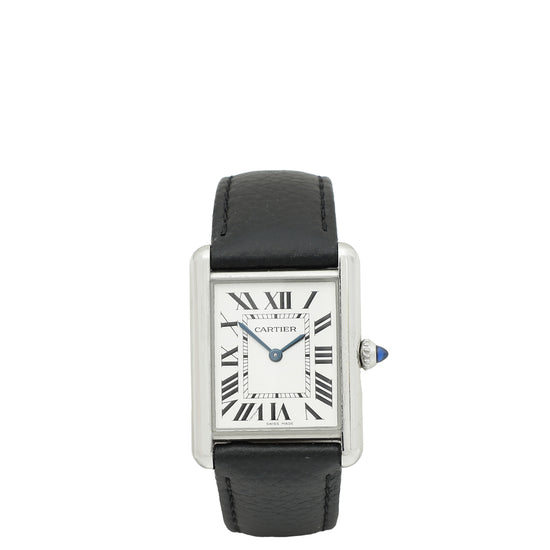 Cartier Stainless Steel Tank Must de Cartier Large Model Quartz Watch