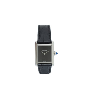 ساعة كارتييه تانك من الفولاذ المقاوم للصدأ Must De Cartier كوارتز صغيرة الحجم 