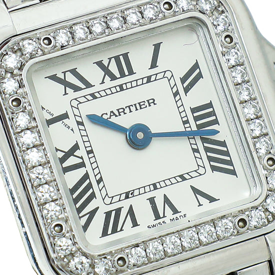 Load image into Gallery viewer, Cartier 18K White Gold Diamond Panthere De Cartier Small Model Quartz Watch
