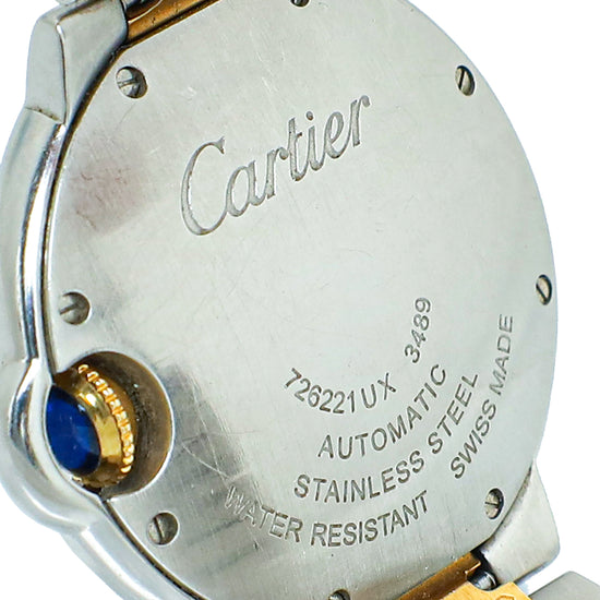 Cartier Steel Yellow Gold Ballon Bleu de Cartier Automatic 33mm Watch