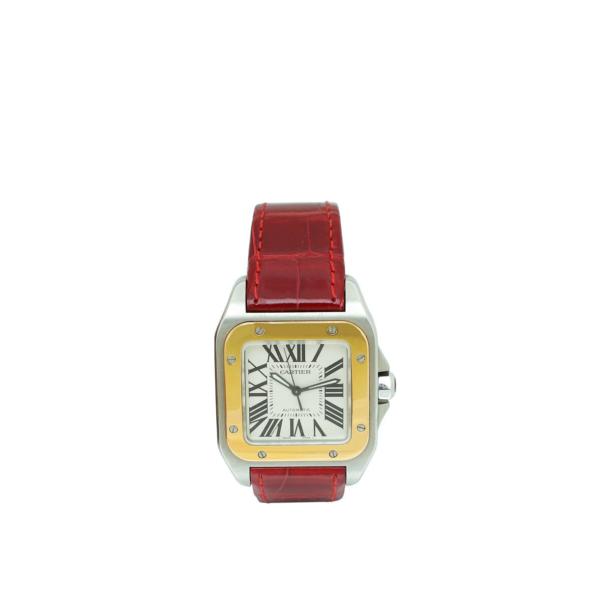 Cartier ST.ST Yellow Gold Santos 100 Automatic 38mm Watch-Cartier-THE CLOSET