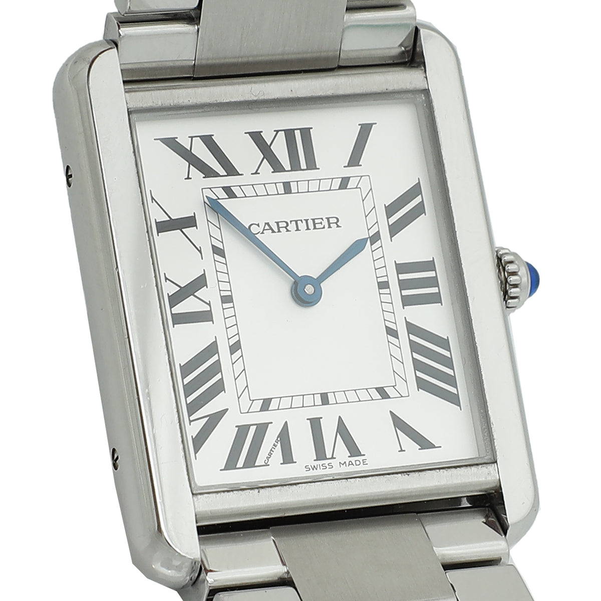 Cartier Stainless Steel Tank Solo Large Model Quartz 25.5mm Woman Watch