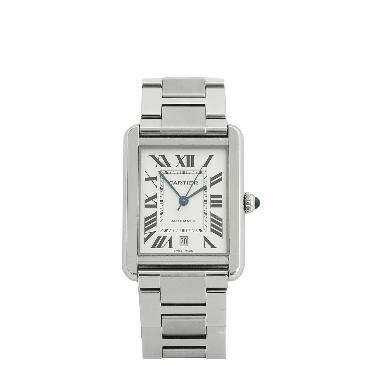 Cartier Stainless Steel Tank Solo XL Extra Large Model Automatic 41mm Watch-Cartier-THE CLOSET
