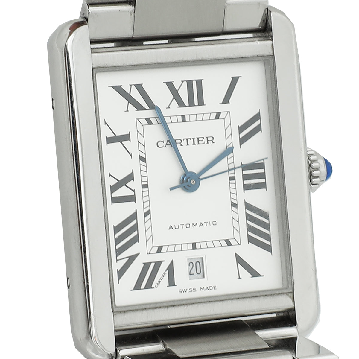 Cartier Stainless Steel Tank Solo XL Extra Large Model Automatic 41mm Watch