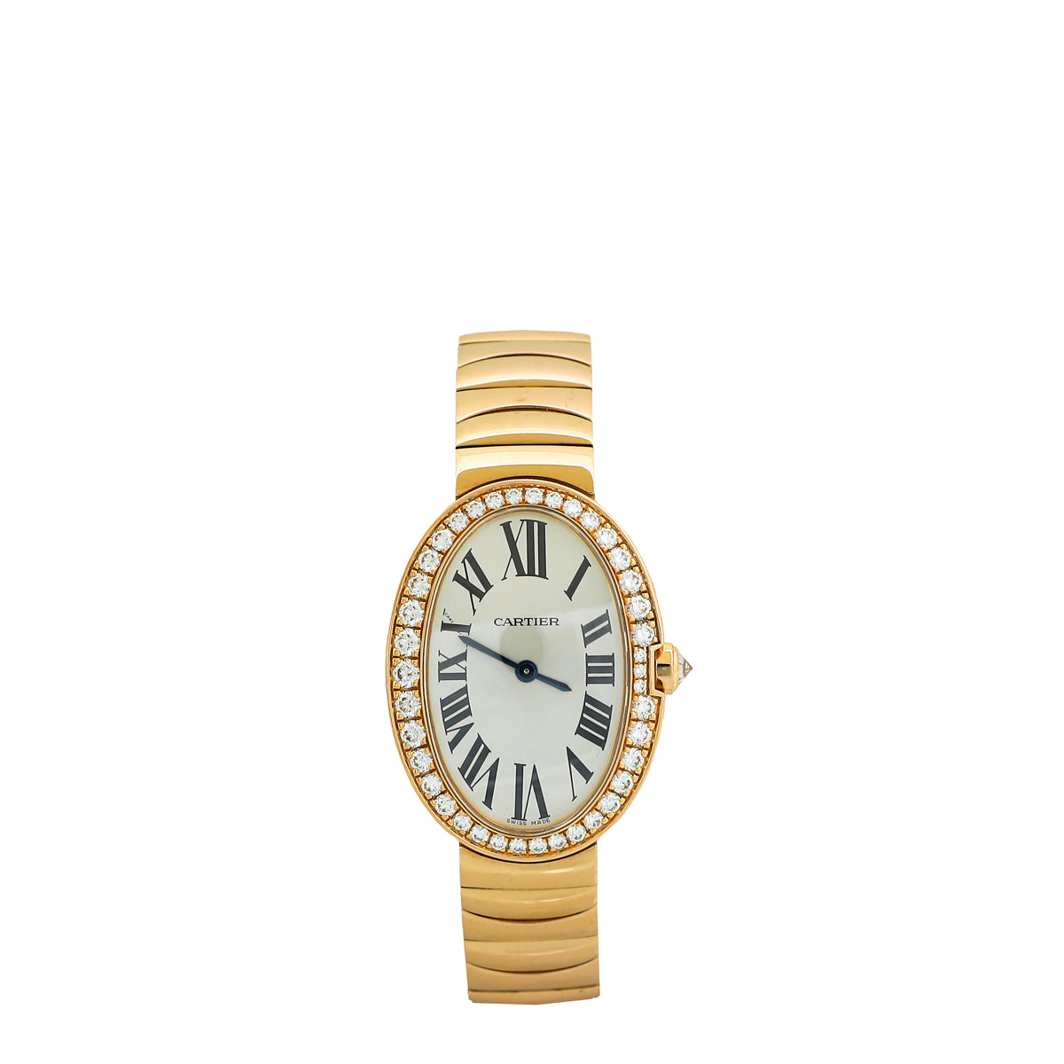 Cartier 18K Rose Gold Diamond Baignoire Small Model Watch-Cartier-THE CLOSET