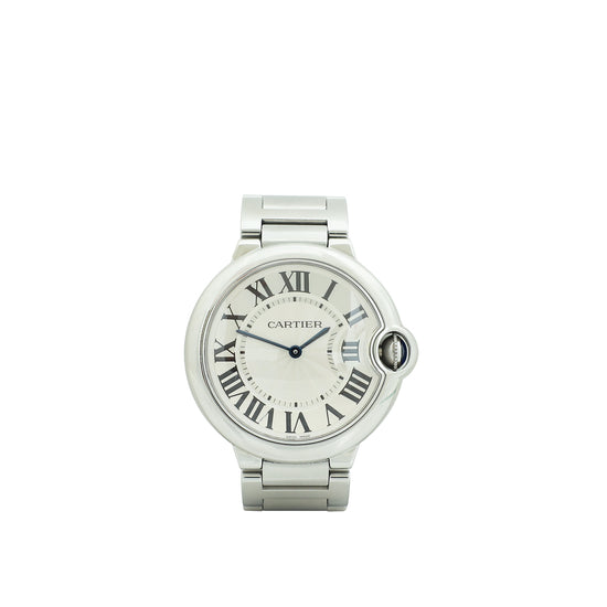 Cartier Stainless Steel Ballon Bleu Acier MM 36mm Quartz Movement Watch