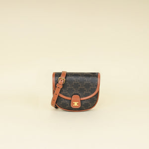 Celine Brown Triomphe Mini Besace Bag