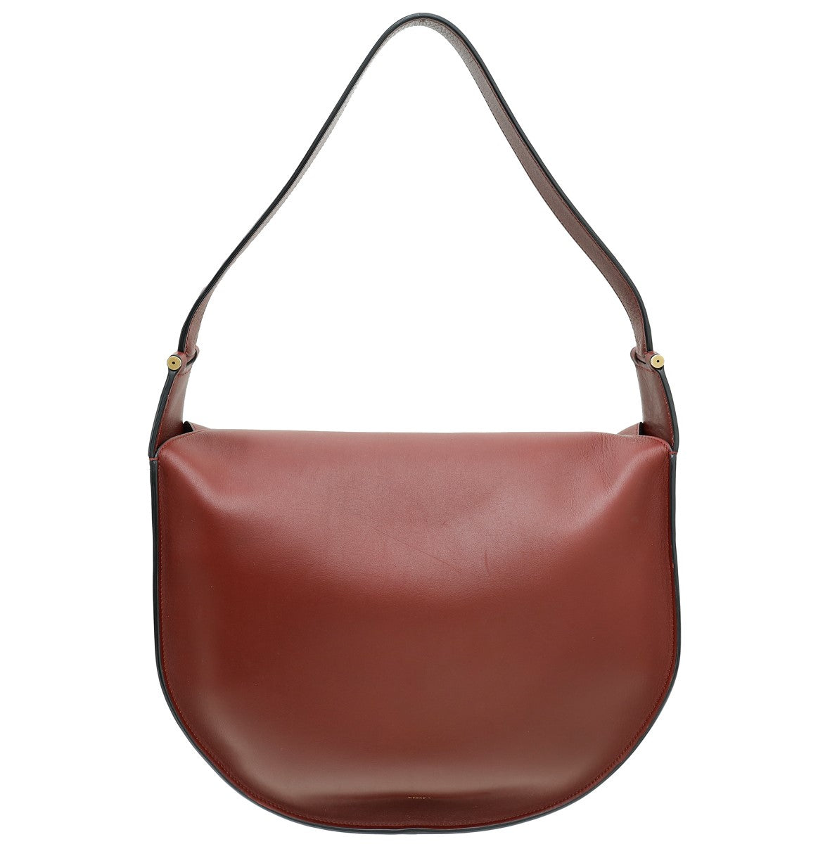 Celine Burgundy Round Flap Bag-Celine-THE CLOSET