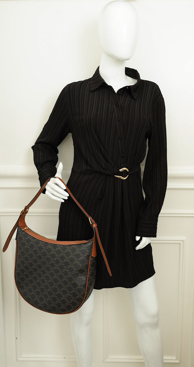 Celine Tan Triomphe Medium Heloise Bag-Celine-THE CLOSET