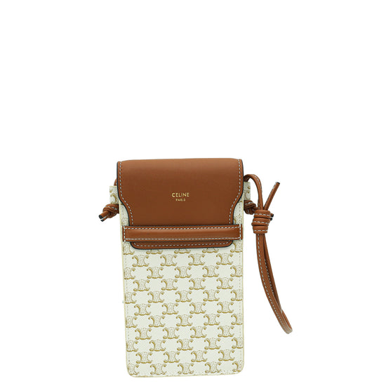 Celine Bicolor Triomphe Phone With Flap Pouch