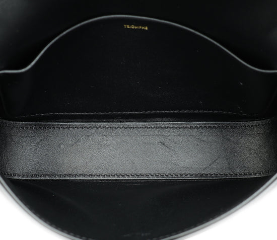 Celine Black Claude Triomphe Shoulder Bag