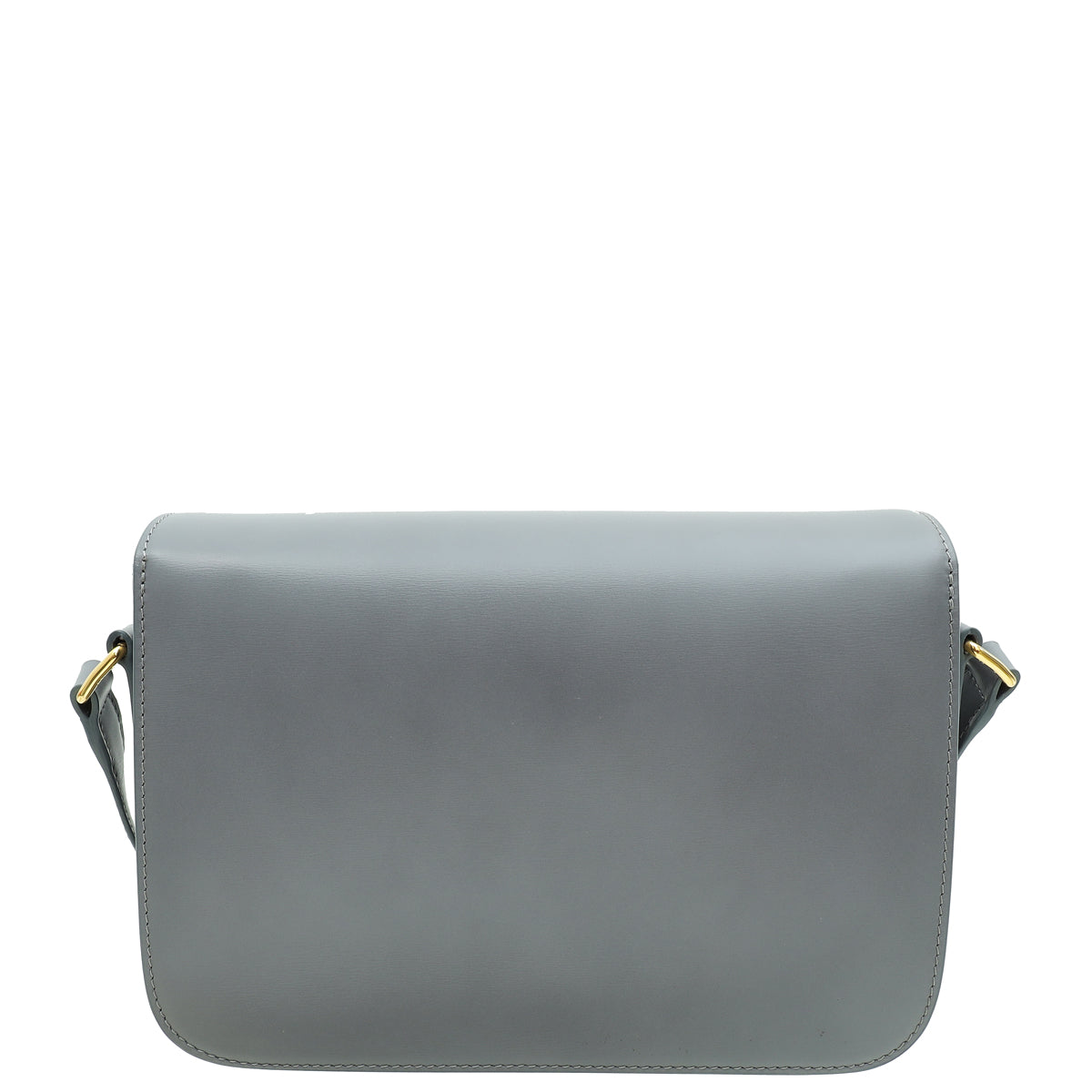 Celine Cloudy Grey Shiny Classique Triomphe Flap Bag-Celine-THE CLOSET