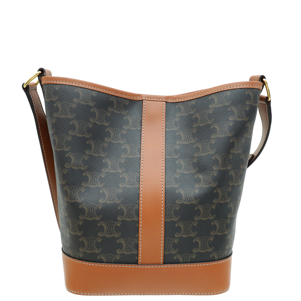 Celine Tan Triomphe Small Bucket Bag-Celine-THE CLOSET