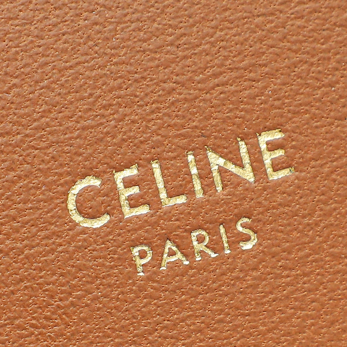 Celine Brown Triomphe Phone Pouch W/ Flap on Strap