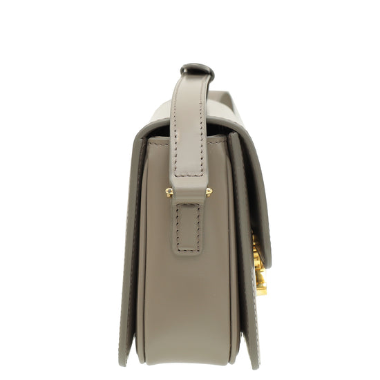 Celine Gray Teen Triomphe Flap Shoulder Bag