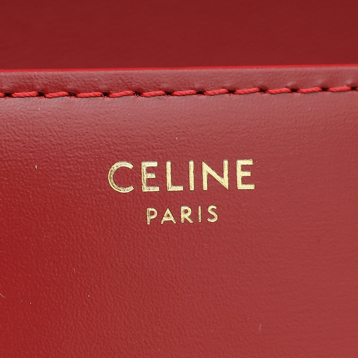 Celine Red Teen Triomphe Flap Shoulder Bag