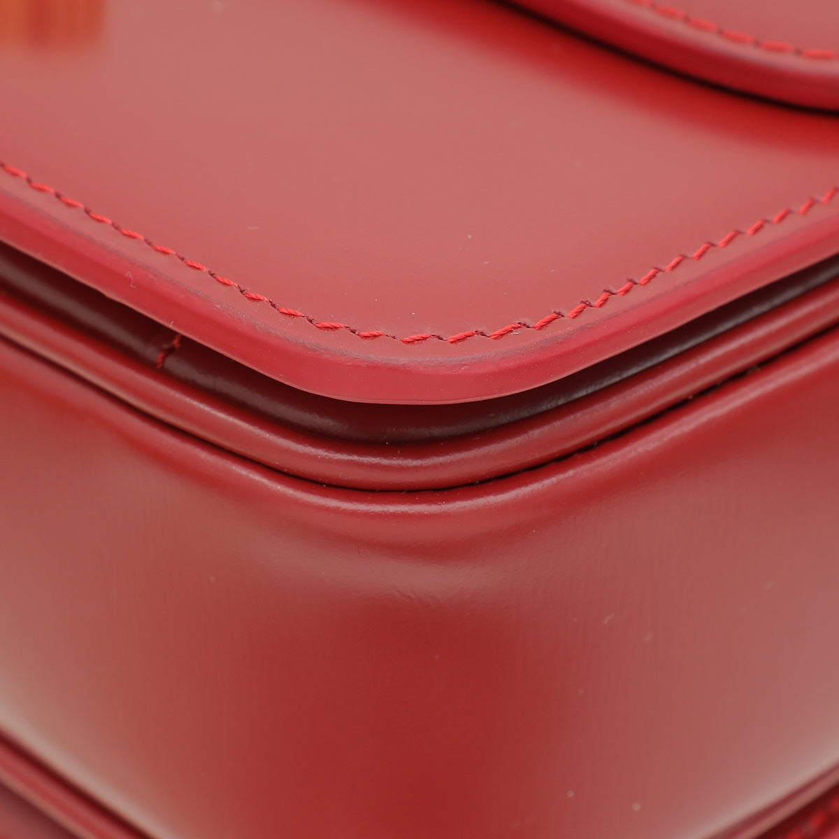 Celine Red Teen Triomphe Flap Shoulder Bag – THE CLOSET