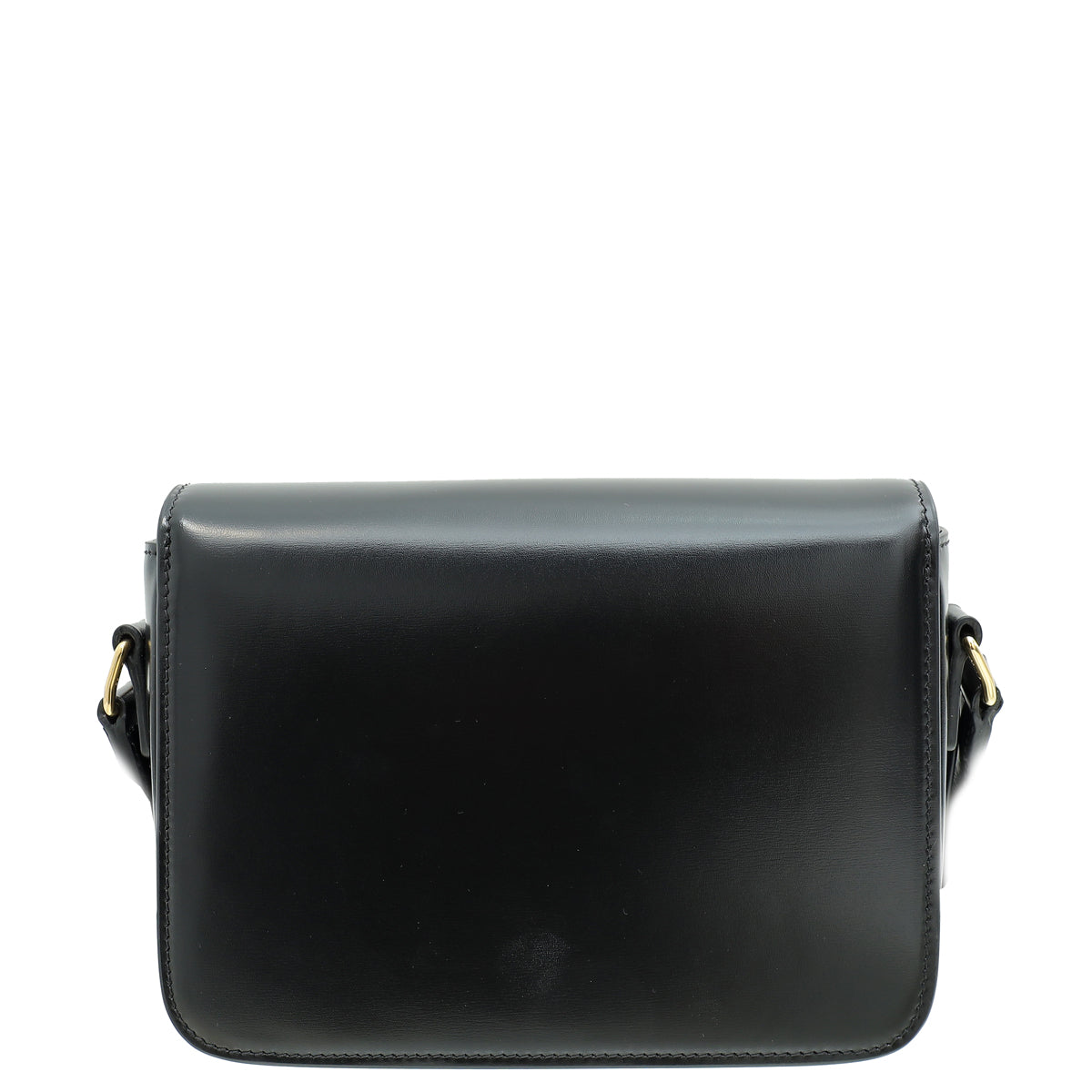 Celine Black Teen Triomphe Flap Shoulder Bag-Celine-THE CLOSET