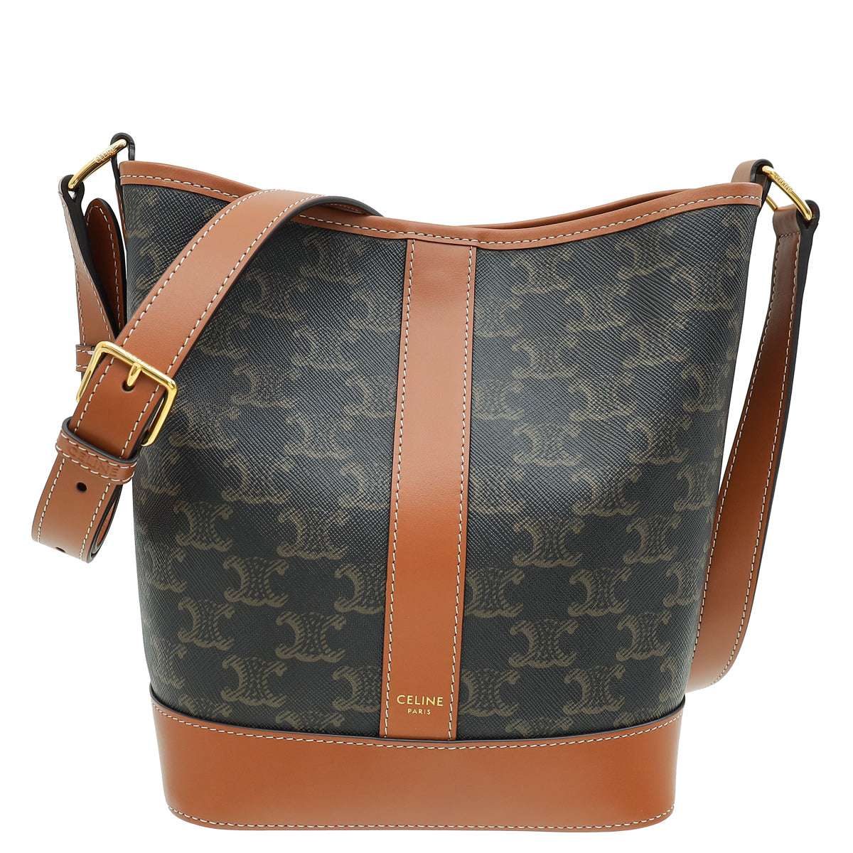 Celine Tricolor Triomphe Bucket Bag-Celine-THE CLOSET