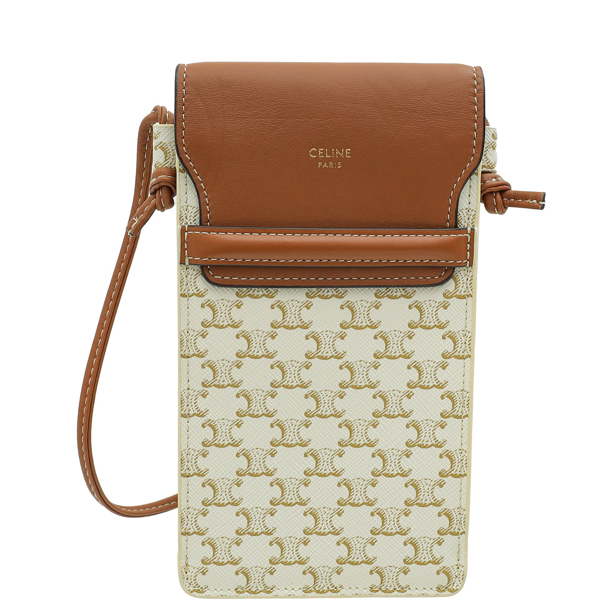 Celine Bicolor Triomphe Phone With Flap Pouch-Celine-THE CLOSET