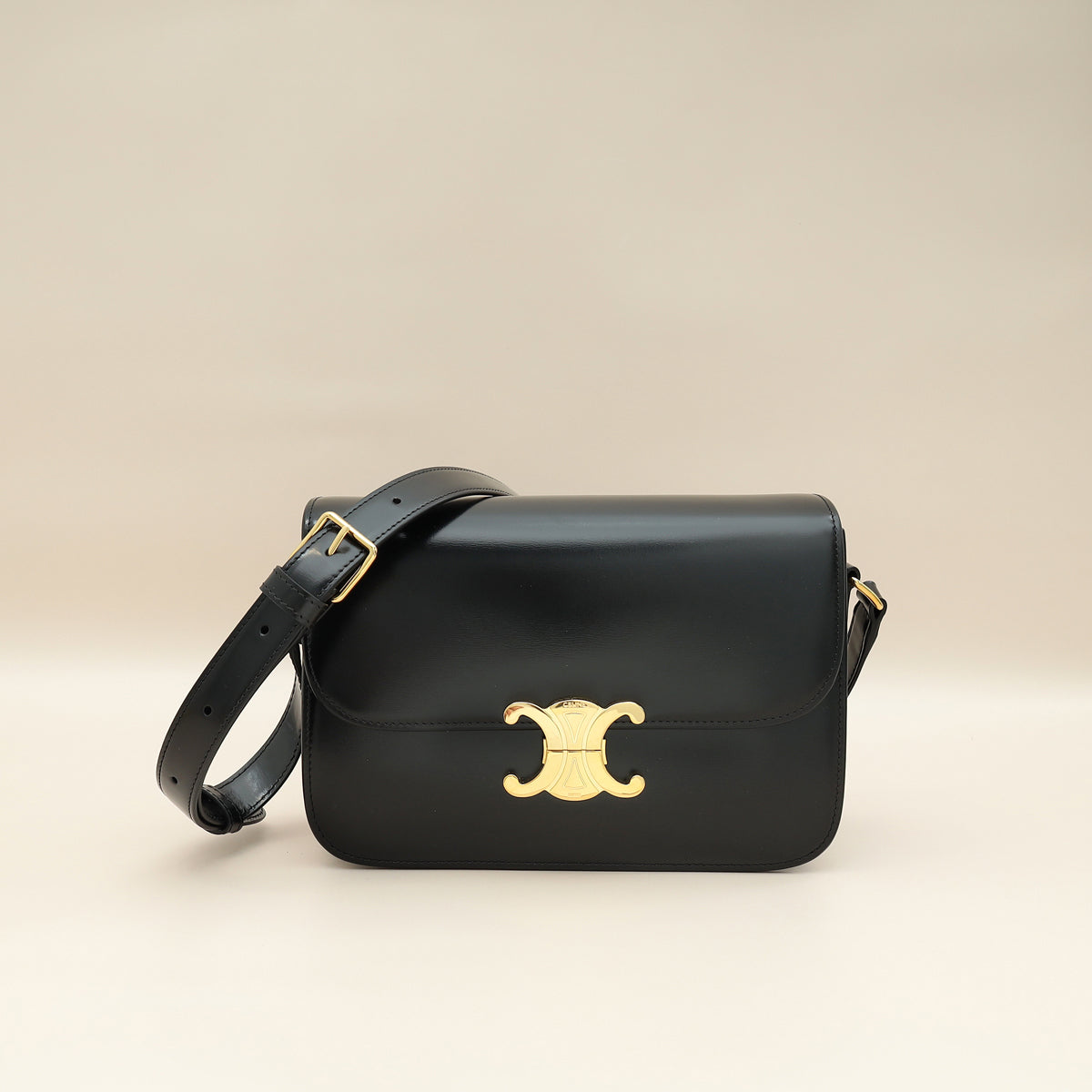 Celine Black Classique Triomphe Bag-Celine-THE CLOSET