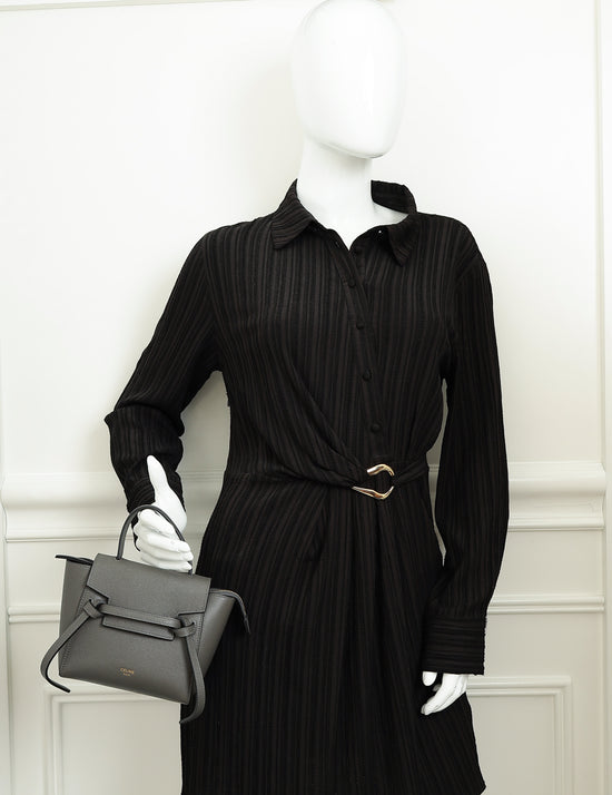 Celine Dark Grey Pico Belt Bag-Celine-THE CLOSET