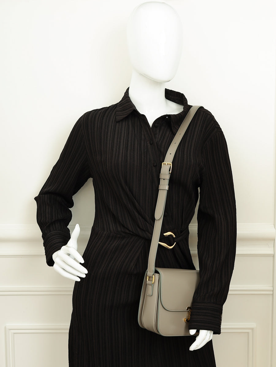 Celine Gray Classique Triomphe Shoulder Bag-Celine-THE CLOSET