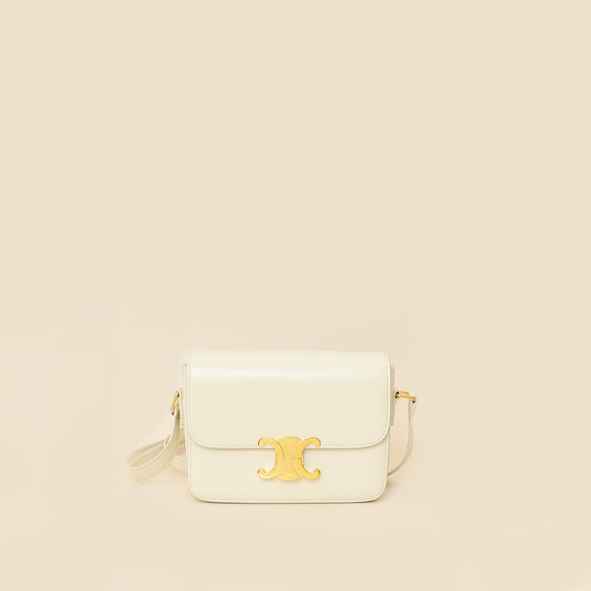 Celine White Teen Triomphe Bag-Celine-THE CLOSET