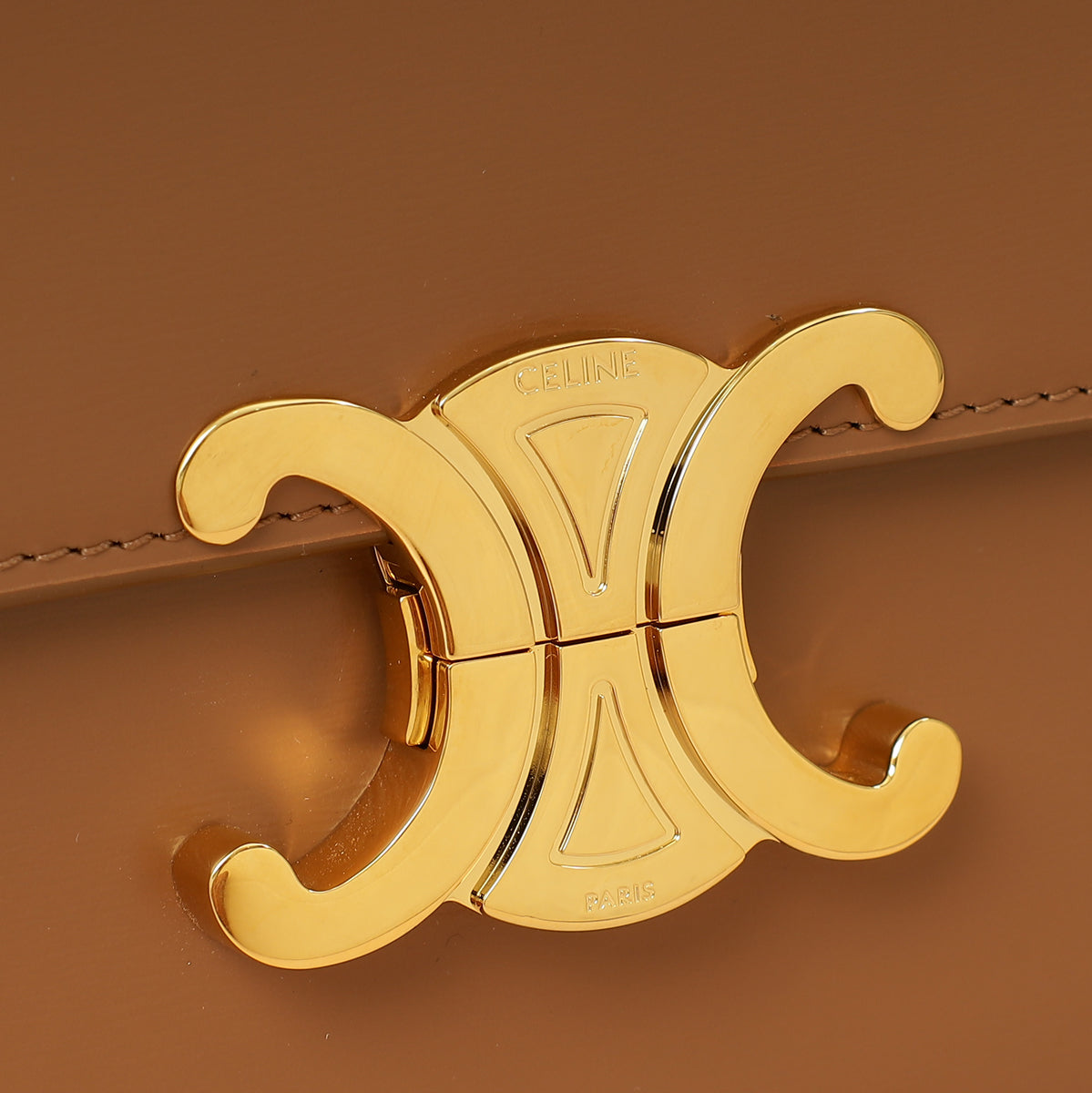 Celine Brown Classique Triomphe Shoulder Bag-Celine-THE CLOSET