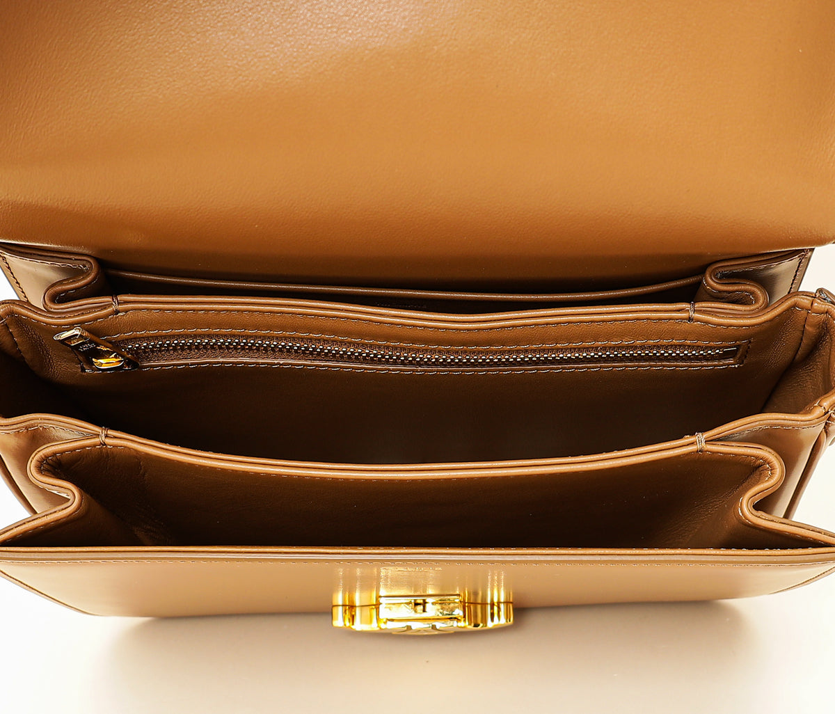 Celine Brown Classique Triomphe Shoulder Bag-Celine-THE CLOSET