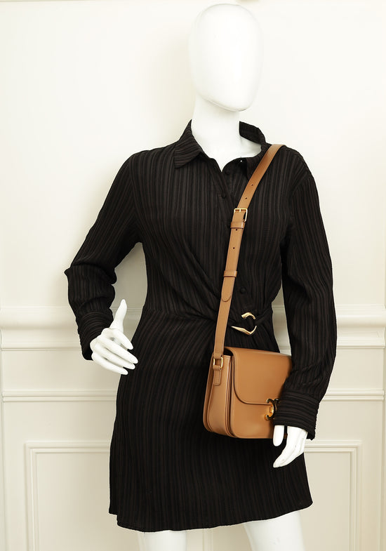 Celine Brown Classique Triomphe Shoulder Bag-Celine-THE CLOSET