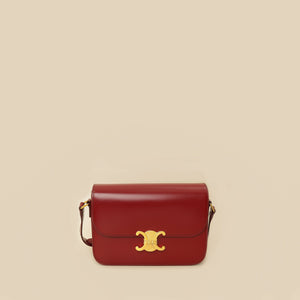 Celine Red Classique Triomphe Shoulder Bag