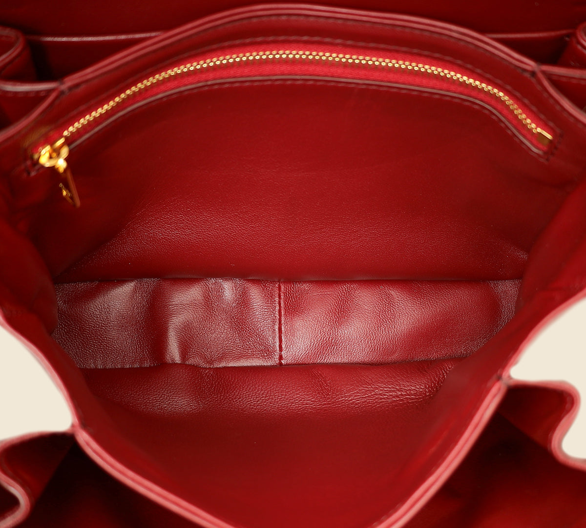 Celine Red Classique Triomphe Shoulder Bag-Celine-THE CLOSET