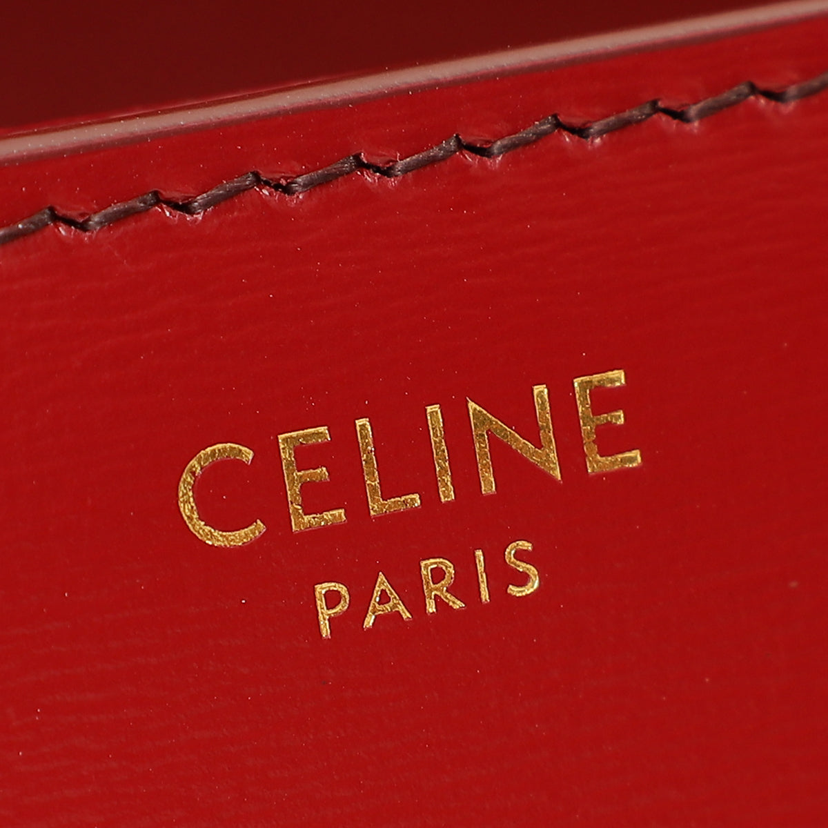 Celine Red Classique Triomphe Shoulder Bag-Celine-THE CLOSET