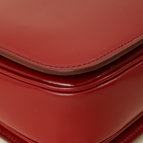 Celine Red Classique Triomphe Shoulder Bag-Celine-THE CLOSET